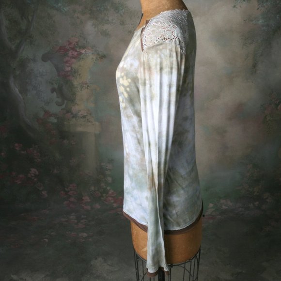 BKE Long Sleeve Tiedye Acid Wash Super Soft Stripe - Picture 5 of 7